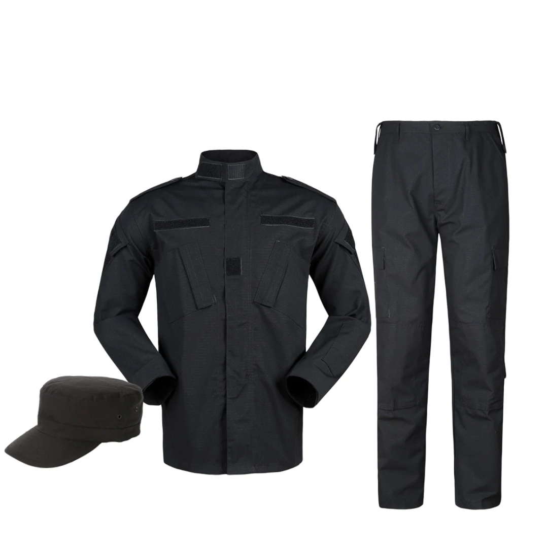 

Ribstop Caps Black Security Guard Balaclava Uniform Workwear Navy Blue Suit Jacket Cargo Pants With Hat