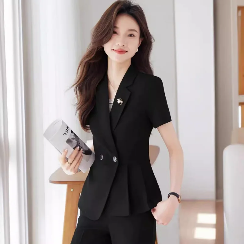 

Summer Thin Temperament Overall Jewelry Shop Suit Suit Fashion Commuter Manager Clothes Goddess Temperament Front Stage Work Wea