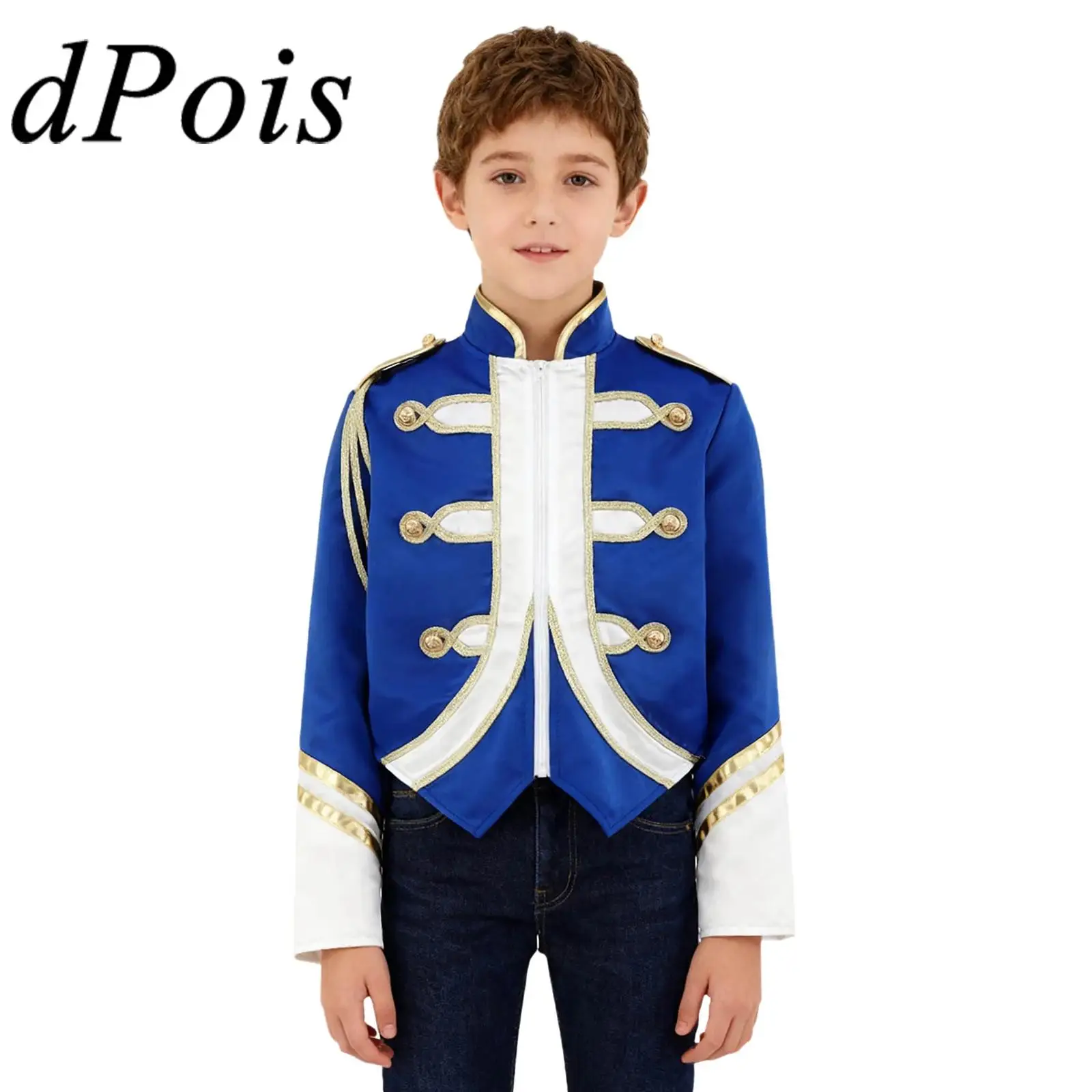 

Костюм циркового манежа для мальчиков, куртка, униформа команды чести, марширующего оркестра, пальто контрастного цвета, праздничная одежда для барабанов