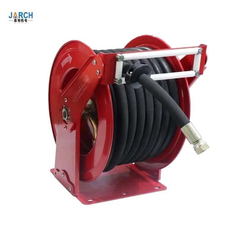 

High Pressure Washer Hose Reel Water Air Stainless Steel High Pressure Auto Spring Roll-up Drum Reel