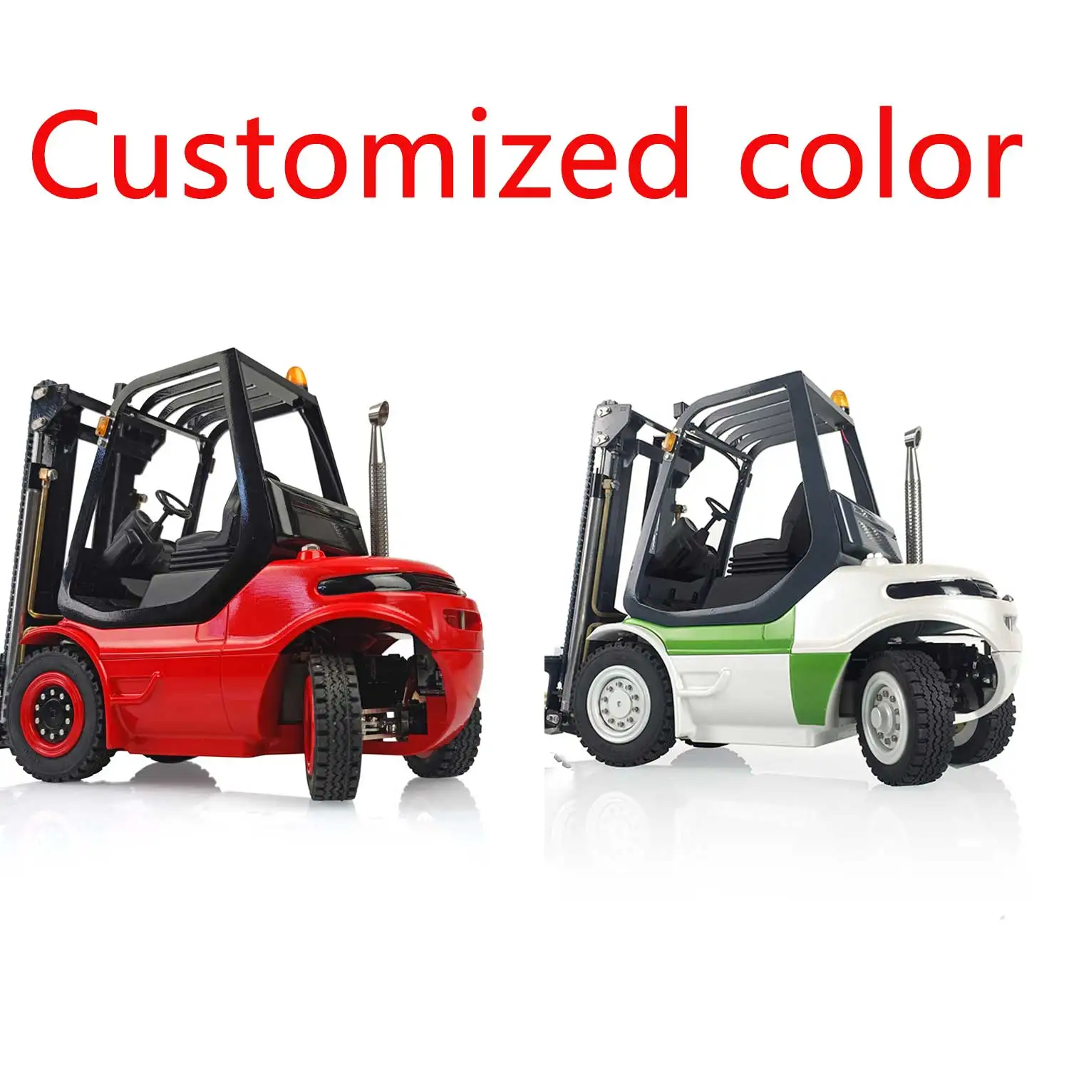 In Stock Lesu Model 1/14 Rc Forklift Hydraulic Transfer Car Rc Truck Motor Light Sound TOUCAN Painted Customized Color For Adult