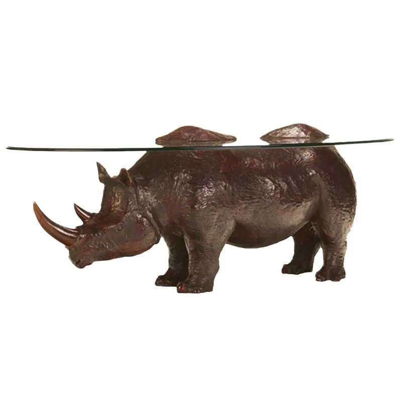 

Personalized furniture art animal modeling coffee table rhinoceros coffee table living room model room