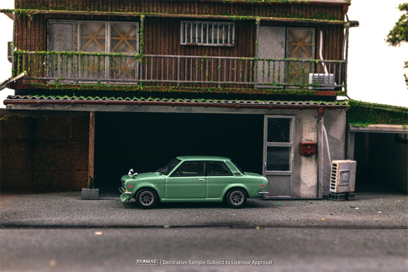 Tarmac Works 1:64 Datsun 510 Light Green Diecast Model Car