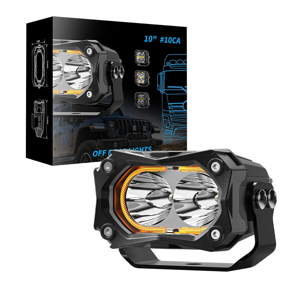 

3.0" Square Car LED Work Light Bar Spotlight 12V 24V 6500K DRL Headlight For Truck Tractor Off-road Boat LED Driving Lamp