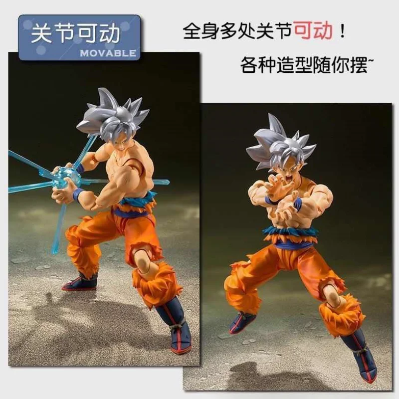 New Dragon Ball Z Son Goku Action Figure White Hair Figurine Figuras Anime  Sh Figuarts Collection Manga Model Toy Funny Gifts