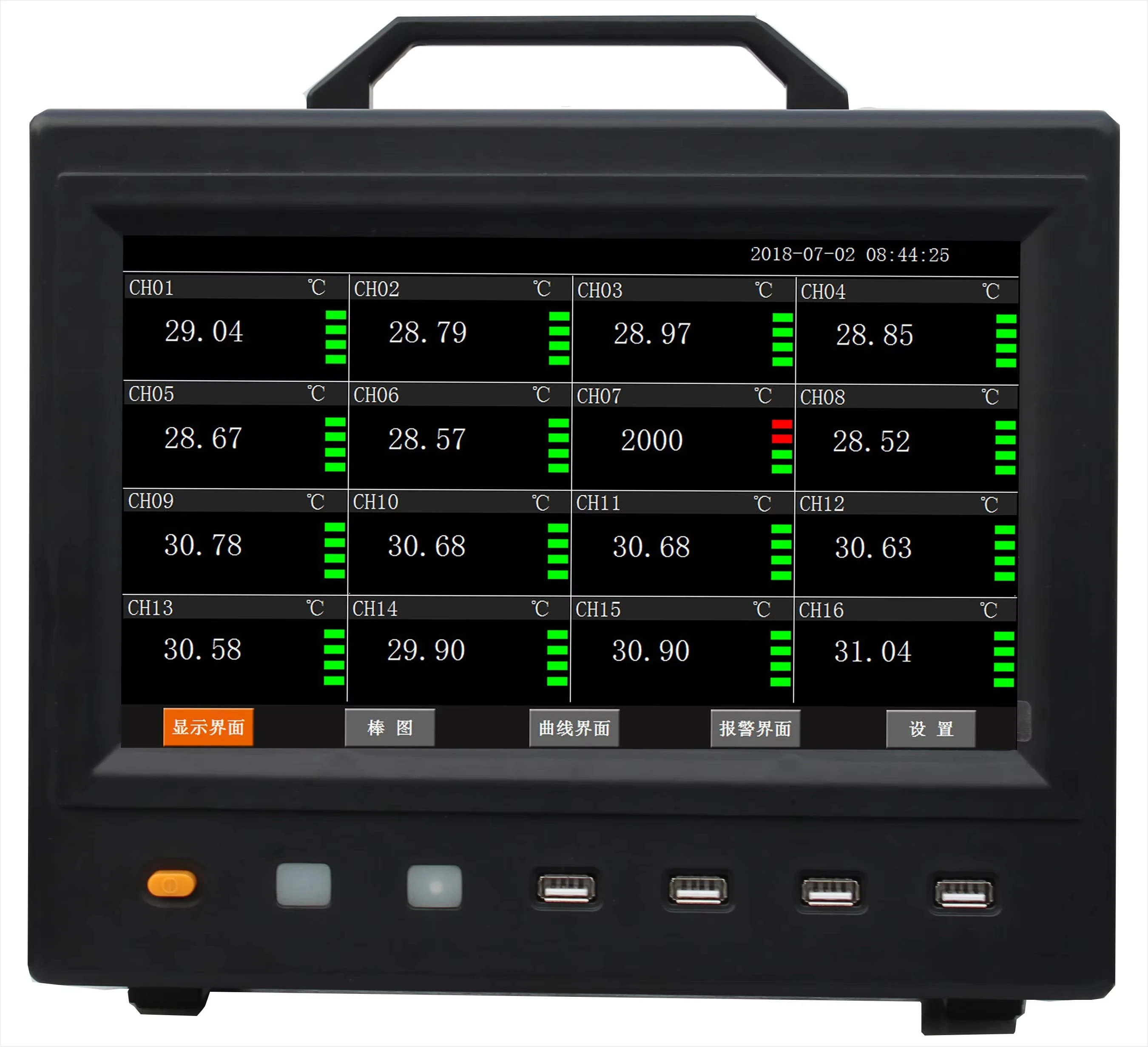 JK9000-24 Multi-channel Data Logger for Temperature, Humidity, Voltage and Current Measurement