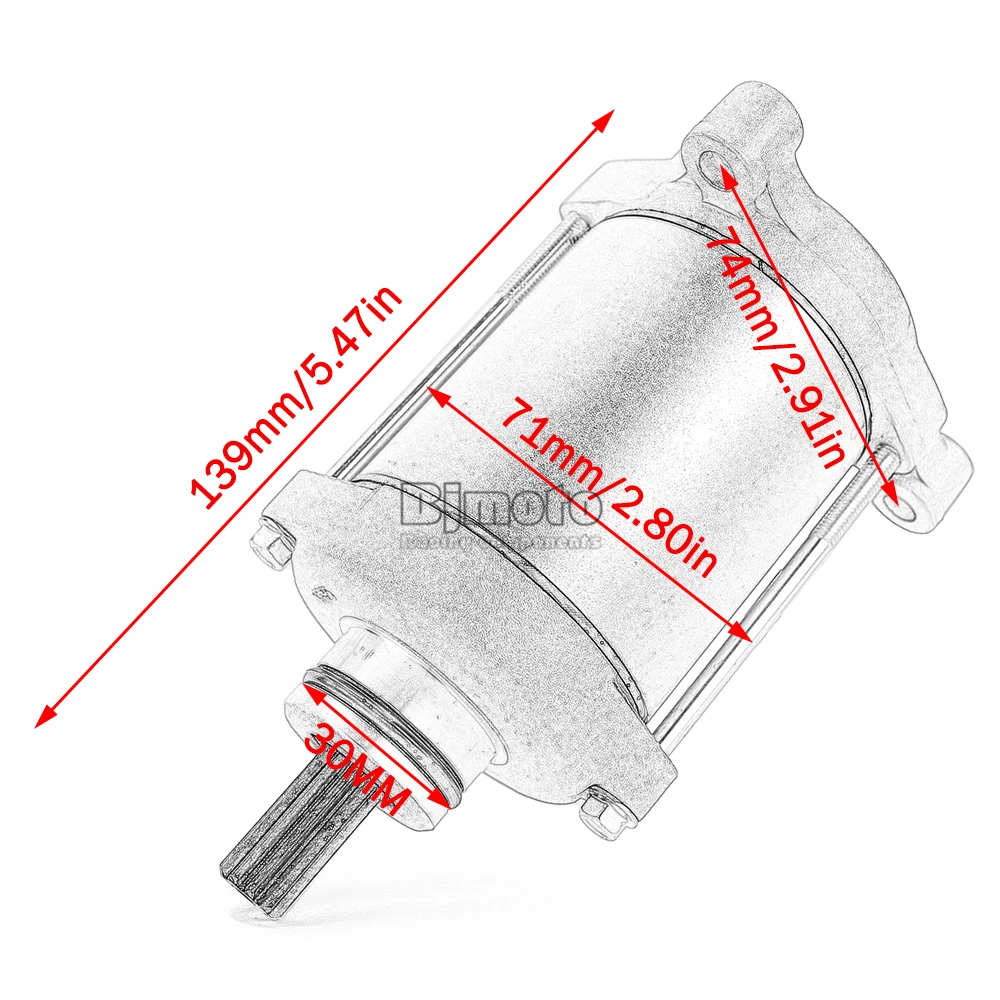 Motorrad-Anlasser für Kawasaki ZX1000 ZX-10R Ninja KRF800 Teryx KRT750 Teryx4 750 KVF700 Prairie 700 4X4 KSV700 KFX700 – Detail 4