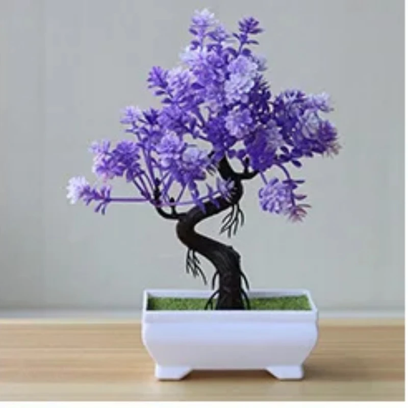 Künstlicher Kleiner Baum Topfpflanze Gefälschte Bonsai-Pflanzen Tisch-Simulationspflanzen Ornamente für Heim Büro Hotel Garten Dekoration – Detail 6