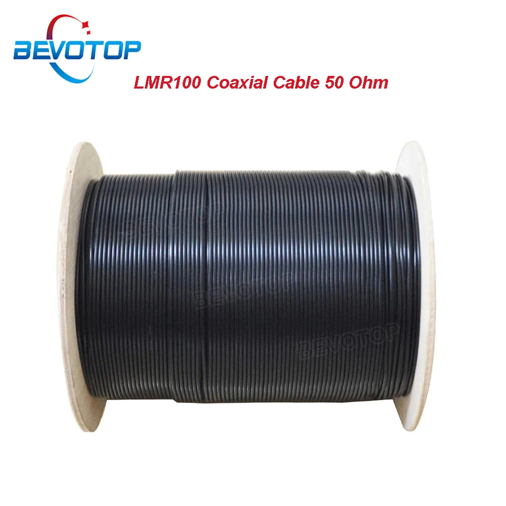 

BEVOTOP LMR100 Coaxial Cable 50 Ohm Low Loss Bare Copper Single Core High Quality Fast Shipping 1M~500M