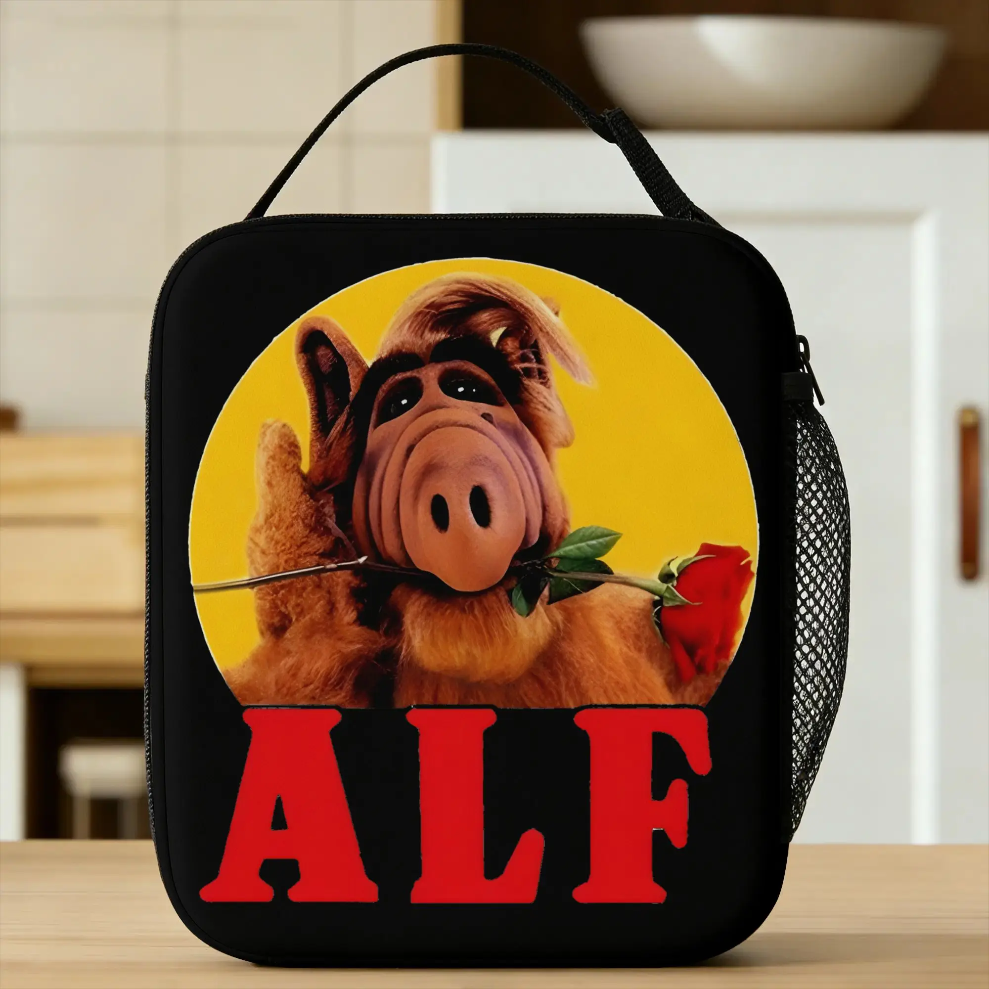 ALF Alien Life Form Lunch Bag Caixa de almoço para piquenique para crianças, design gráfico fofo, sacos térmicos para almoço, bolsa térmica à prova d'água