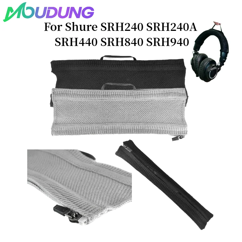 

Suitable for Shure SRH240 SRH240A SRH440 SRH840 SRH940 Headphones Zipper Knitted fabric Headband Protector headphone Accessories