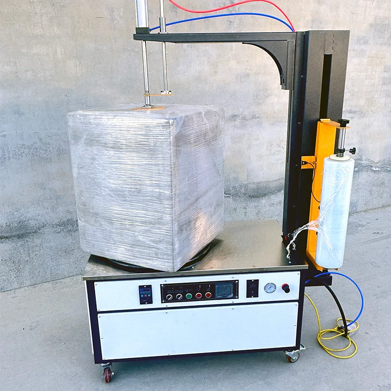 Semi Automatic High Speed 110/220V Pre 50Cm Film Packing Tool Electric Heavy Pallet Stretch Film  Wrapping Machine