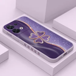 Lucky Grass Phone Case For OPPO Reno 10 8 8T 8Z 7 7Z 6 5 Pro 4G 5G F19 F9 Pro Plus Liquid Silicone Cover