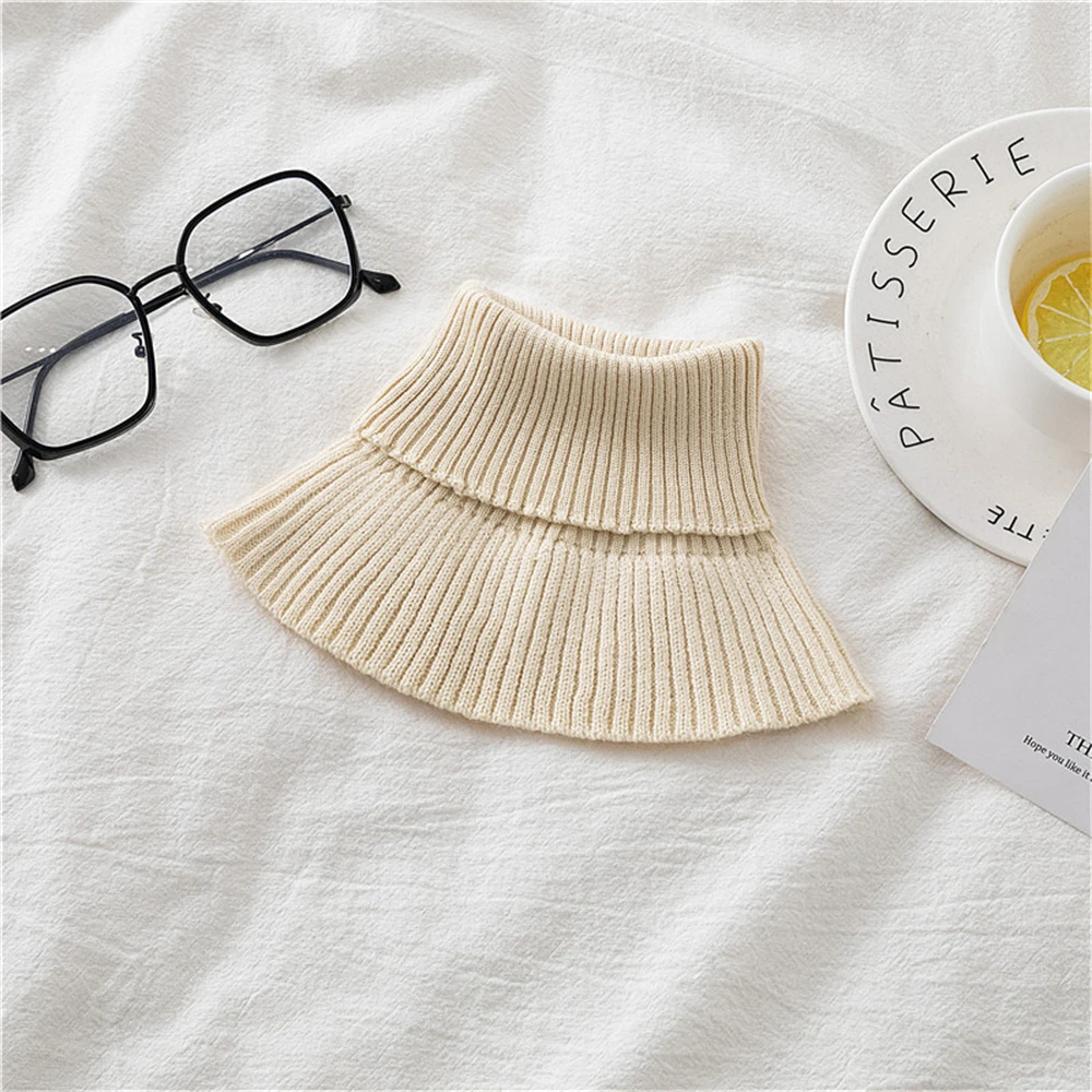 موضة وشاح للرقبة دافئ انفصال الياقة المدورة طوق عالية الرقبة طوق دفئا محبوك المرأة الرقبة أدفأ للإكسسوارات #1