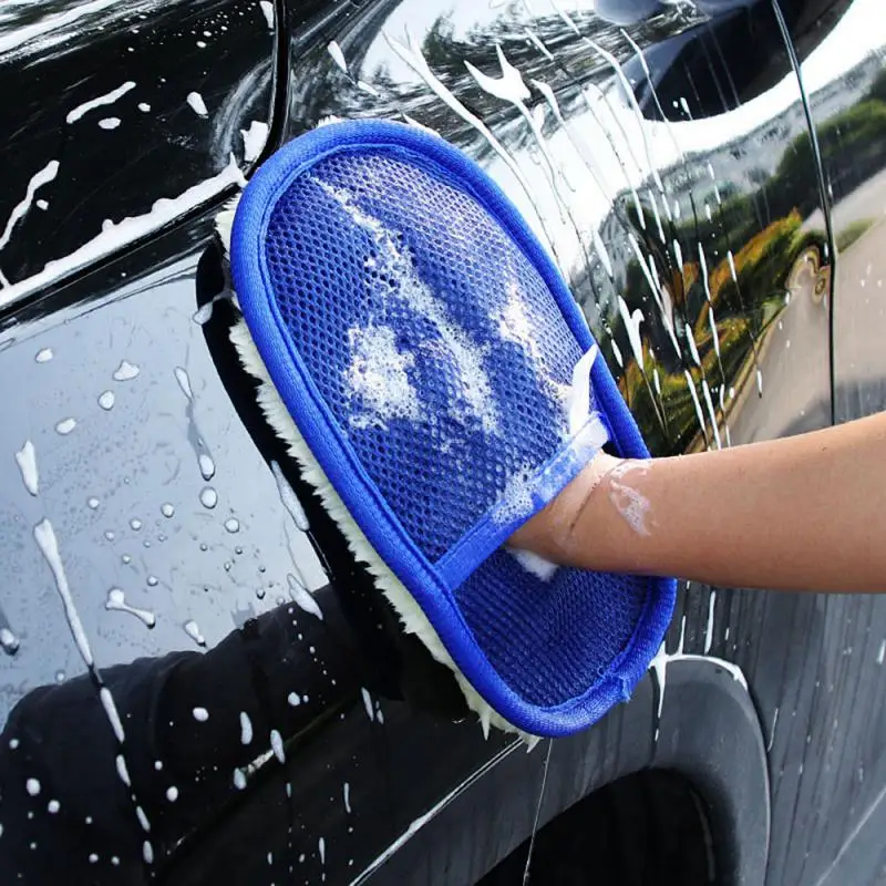 New Car Washing Glove Microfiber Wool Soft Car Cleaning Glove Motorcycle Washer Care Tools Car Wiping Cloth