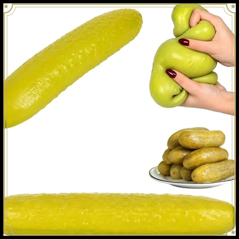 Jumbo Pickle Squishy Stress Relief Set Jumbo Pickle Squishy Big Cucumber Squeeze Slow Rising Squeeze Stress Relief for Adults