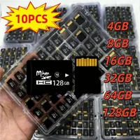 10 unids/lote tarjeta de memoria TF 4GB 8GB 16GB 32GB 64GB 128GB memoria Flash tarjeta SD para monitoreo grabadora de conducción