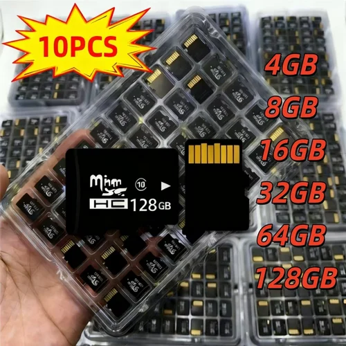 10 unids/lote tarjeta de memoria TF 4GB 8GB 16GB 32GB 64GB 128GB memoria Flash tarjeta SD para monitoreo grabadora de conducción