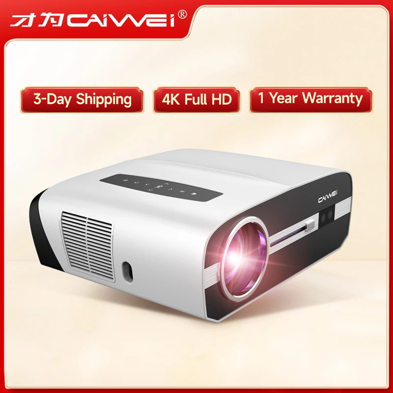 CAIWEI 3-day shipping CE FCC Certified Full HD 1080P Projector Portable Proyector Smart Android Beamer 4k Business Home Theater