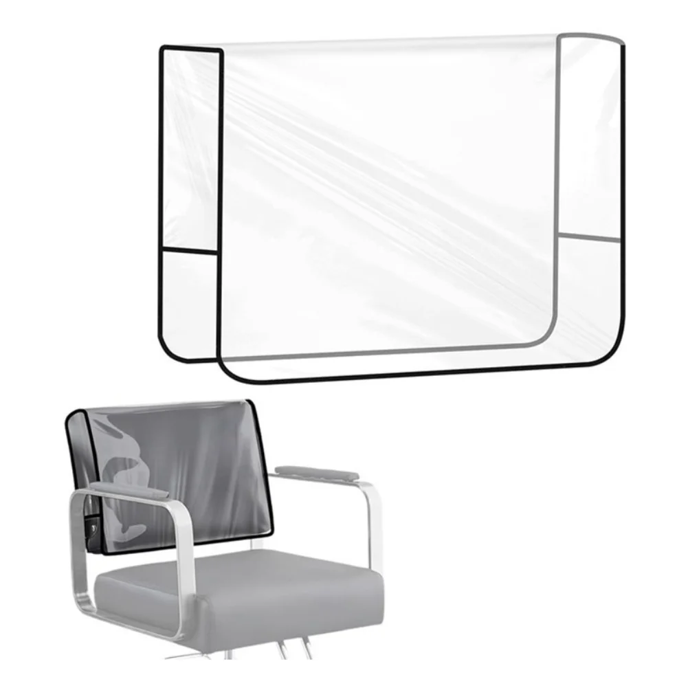 2Pcs Salon Chair Cover Protector Plastic Clear Salon Chair Back Cover Fits Most Standard Chairs To Prevent Stains