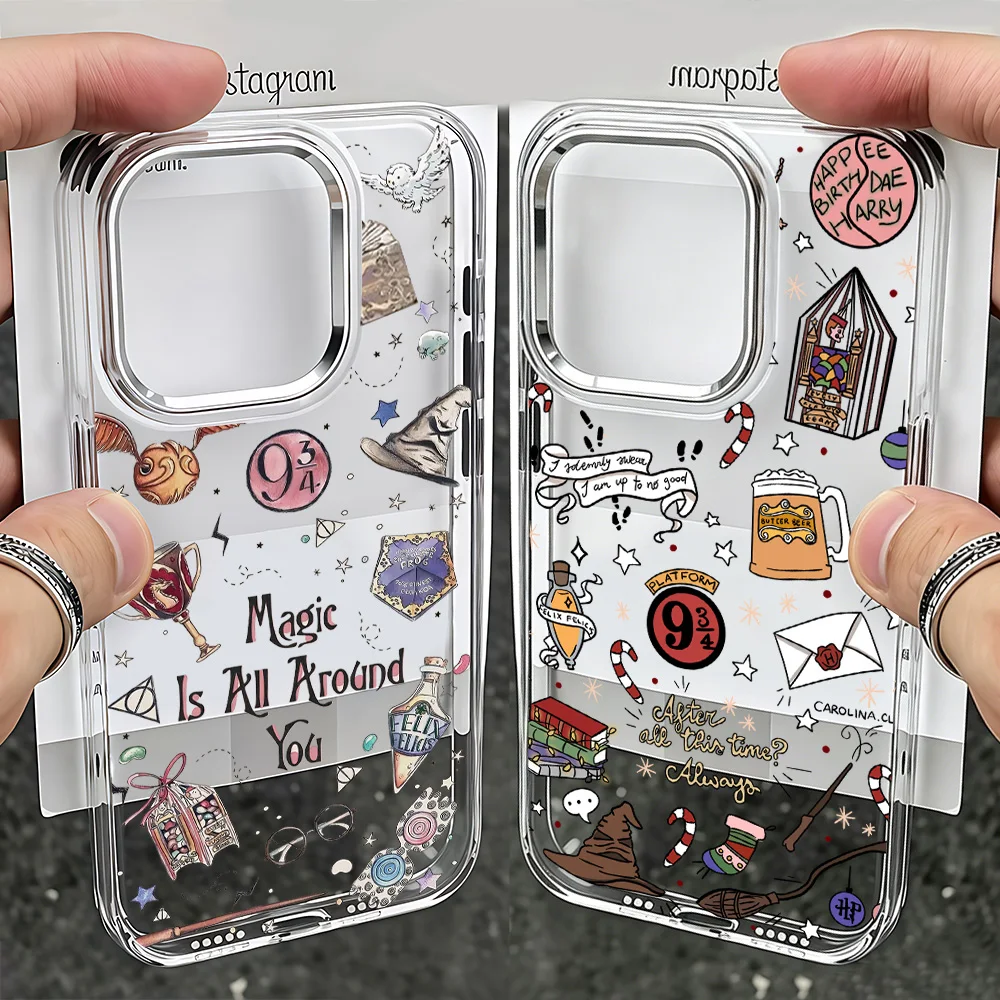 HOT Art Potters Wand Harries Phone Case for Samsung Galaxy S26 S25 S24 S23 S22 S21 Note20 FE Ultra Edge Plus 4G 5G Transparent