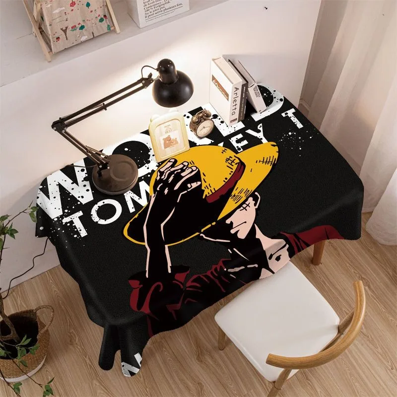 New One Piece Luffy Sauron chopper cartoon anime creative washable tablecloth fashionable personalized dormitory tablecloth