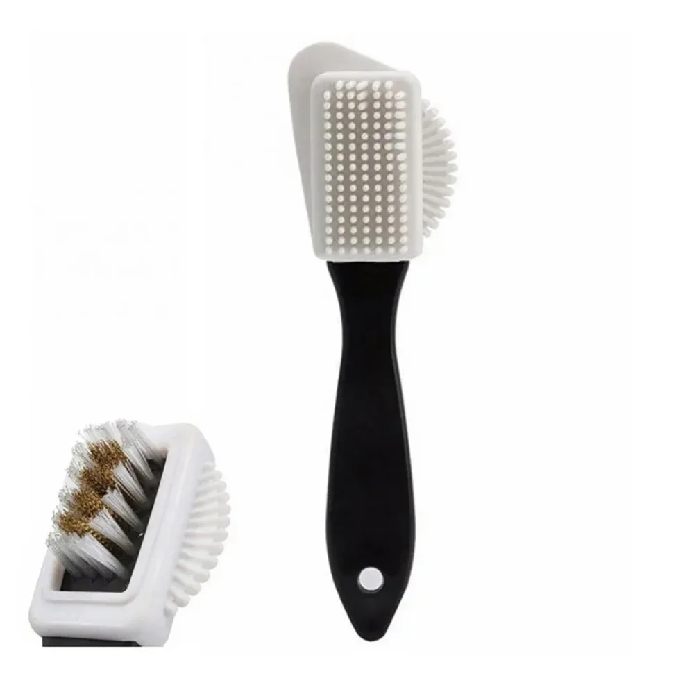 1Pcs Steel Plastic Shoe Cleaning Brush 3 Side S-shaped Leather Shoe Cleaner Household Rubber Boot Cleaner Tool Stain Dust Clean