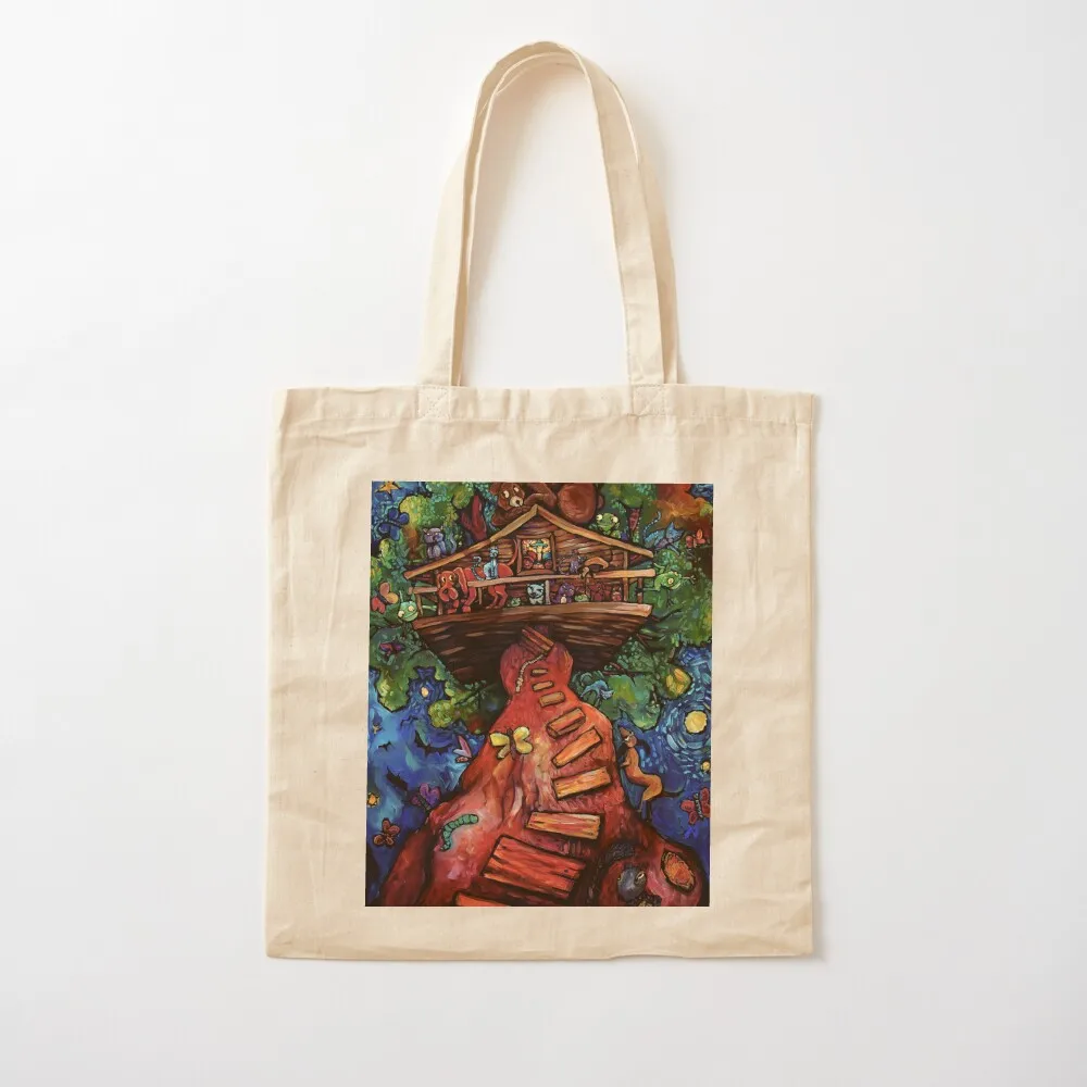 Treehouse من تشاد إليوت حمل حقيبة الشاطئ حقيبة حمل شخصية حمل حقيبة تسوق النساء