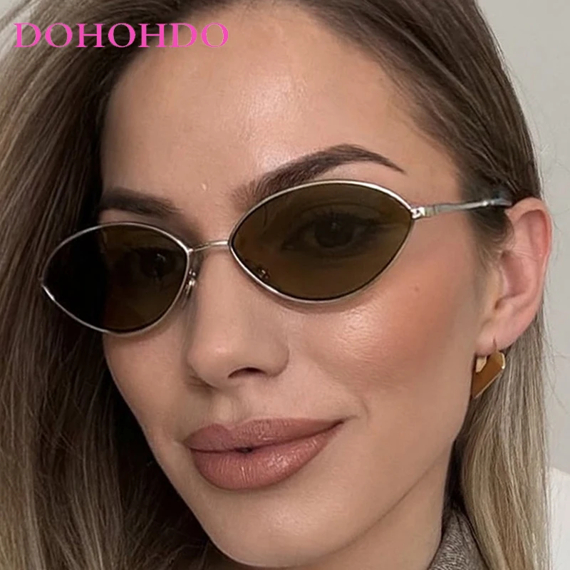 

Vintage Luxury Brand Designer Sunglasses Women Trendy Metal Oval Men Sunglass Outdoor Drive Summer Traveling Eyewear UV400 Очки
