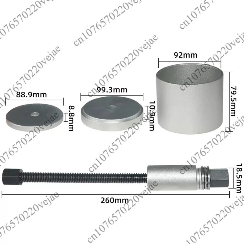 Lngot & Rear Axle Bushing Removal Tool - Integral Press/Pull Sleeve Extractor for Carrier Bushings