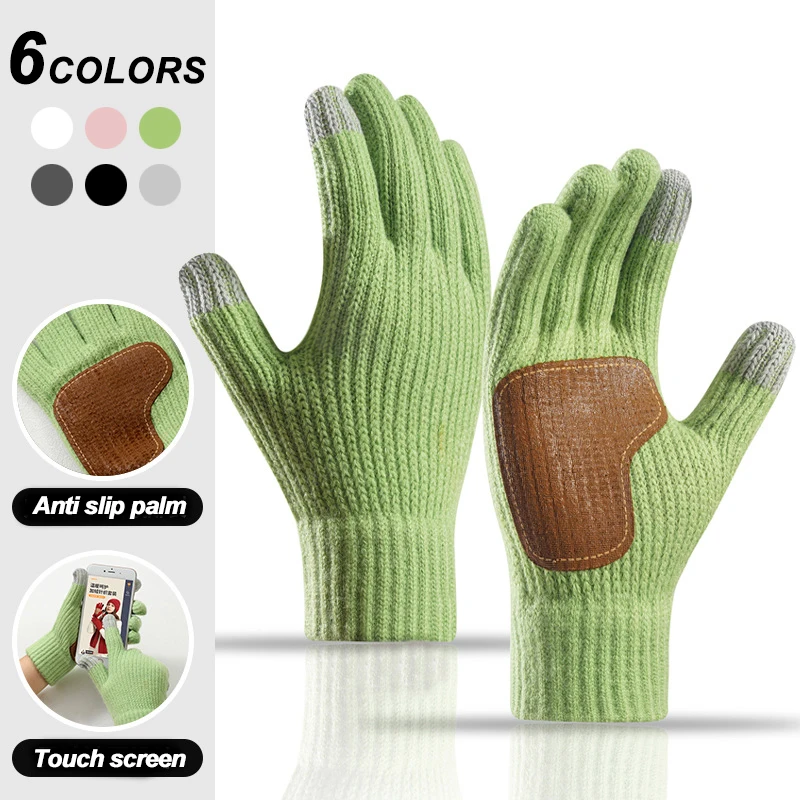 Winter Warm Knitted Gloves Men Women Windproof Knitted Touch Screen Gloves Accessories Suitable for Daily Winter Outdoor