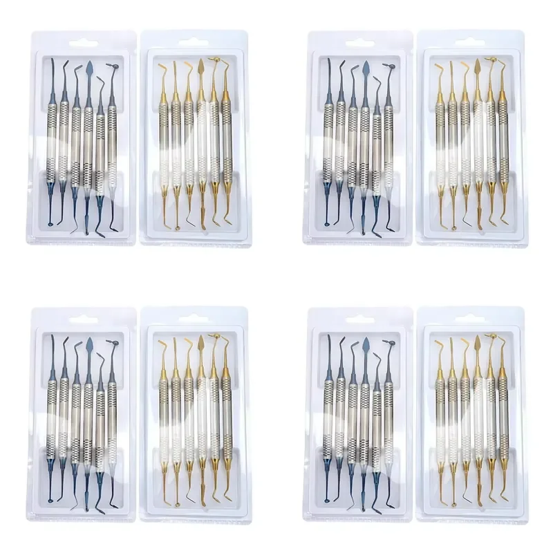 High Quality 6-Piece Composite Filled Instrument Set, Titanium Coated Reusable Restorative Kit 1
