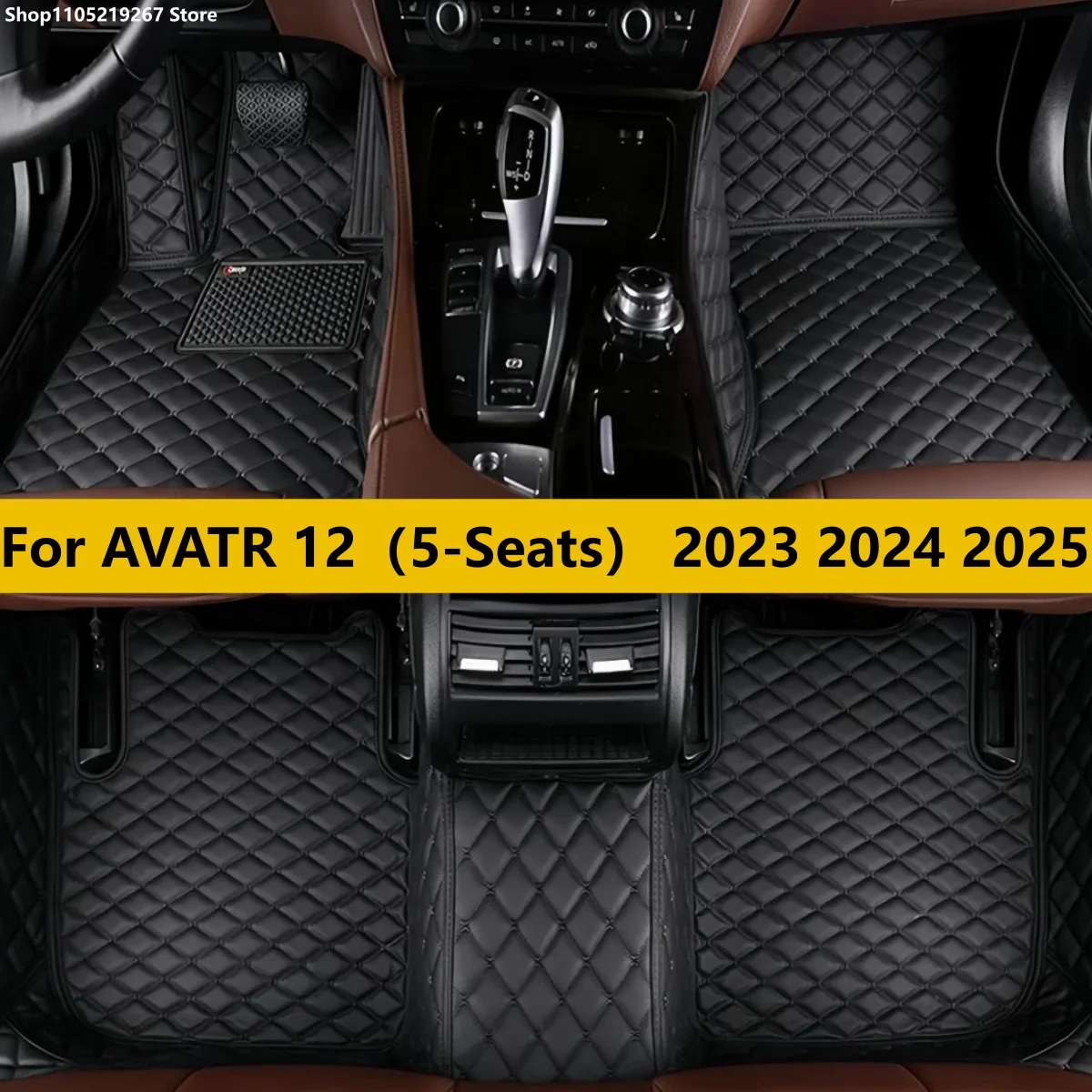 

Автомобильные коврики подходят для AVATR 12 (5 мест) 2023 2024 2025 автомобильные коврики водонепроницаемые автомобильные аксессуары для интерьера