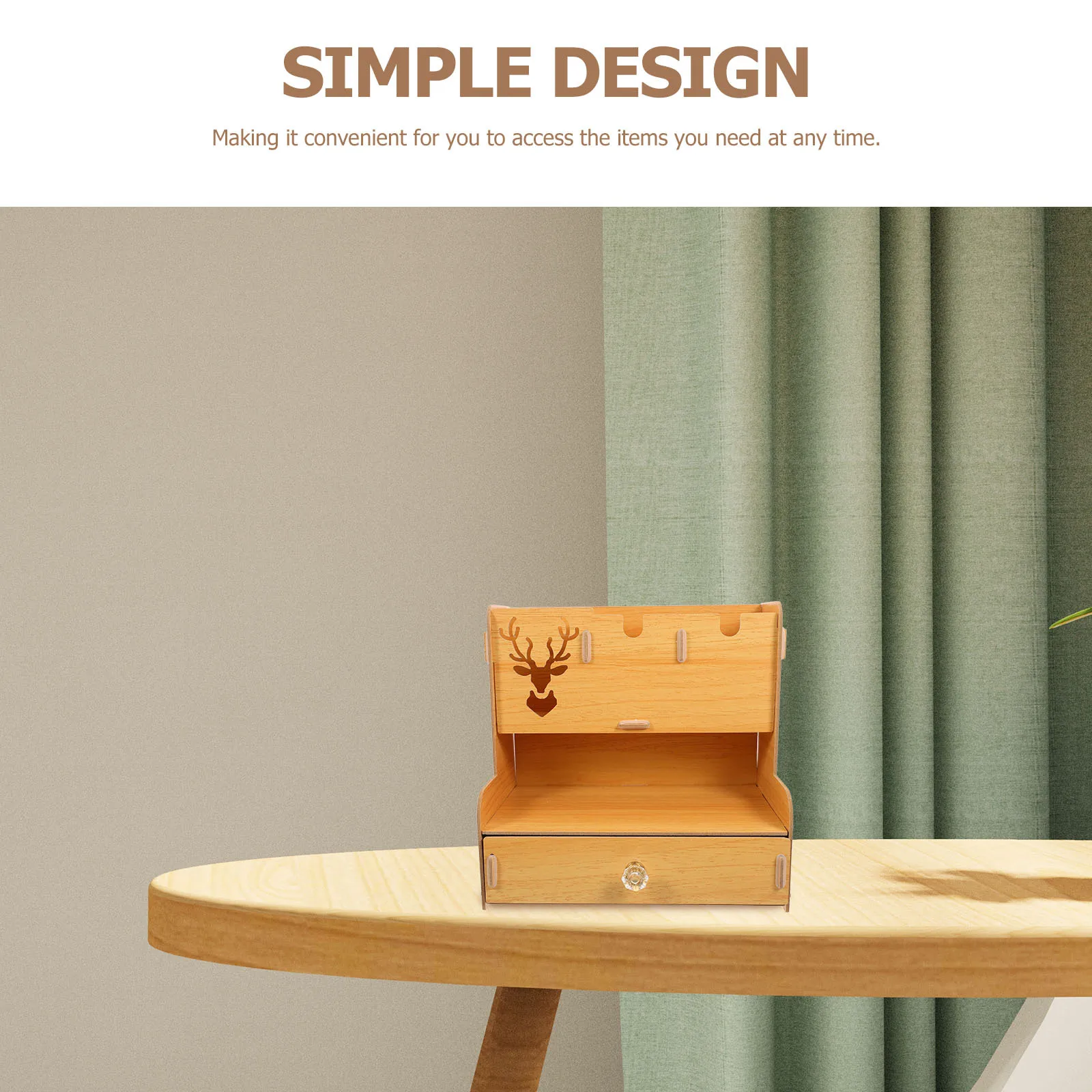 

Wooden Desktop Organizer Large Capacity Multi-Compartment Stationery Storage Rack Office Desk Organizer Pen Pencil Holder Box