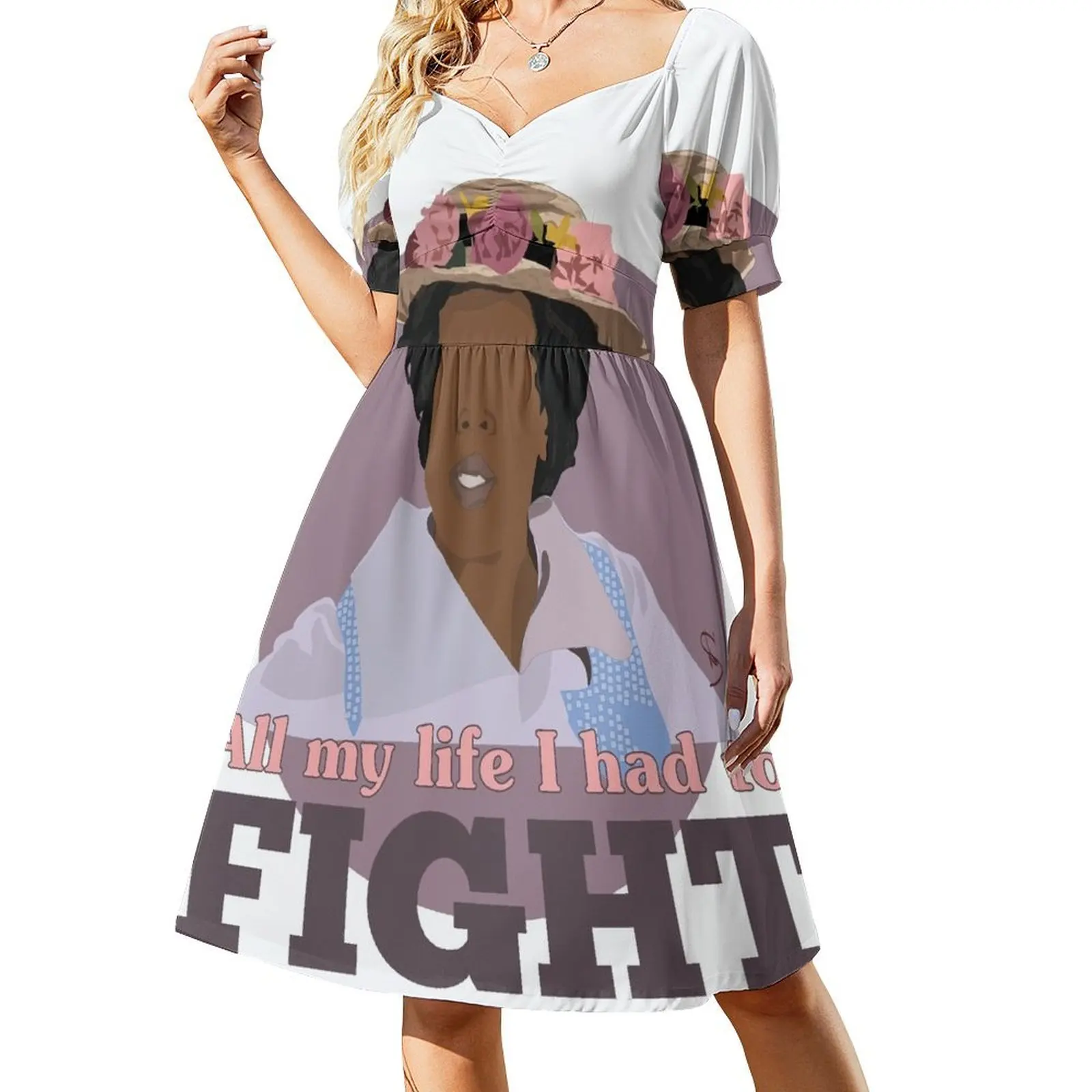 

The Color Purple Movie Art Poster- Sofia's Fight Dress Long veiled dresses Dress woman Woman clothes Women's summer suit