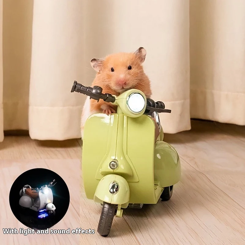 

Аксессуары для кукольного домика, вращающиеся на 360 градусов качели, мини-игрушки для мотоциклов, освещение, музыкальная игрушка для электрического мотоцикла