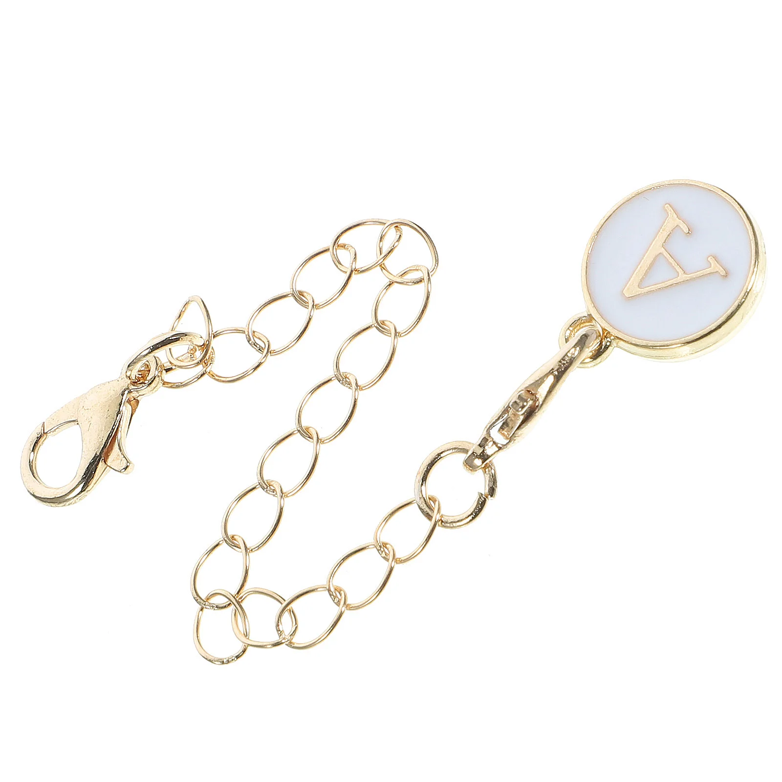 

Letter Keychain A White Alloy Chain Pendant for Women Car Keys Handbag Charm Backpack Accessory Lightweight Stylish Gift