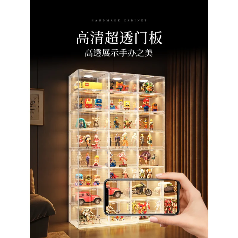 Custom Display Cabinet Home Decoration, Building Blocks Imitation Acrylic Transparent Display Stand Model To