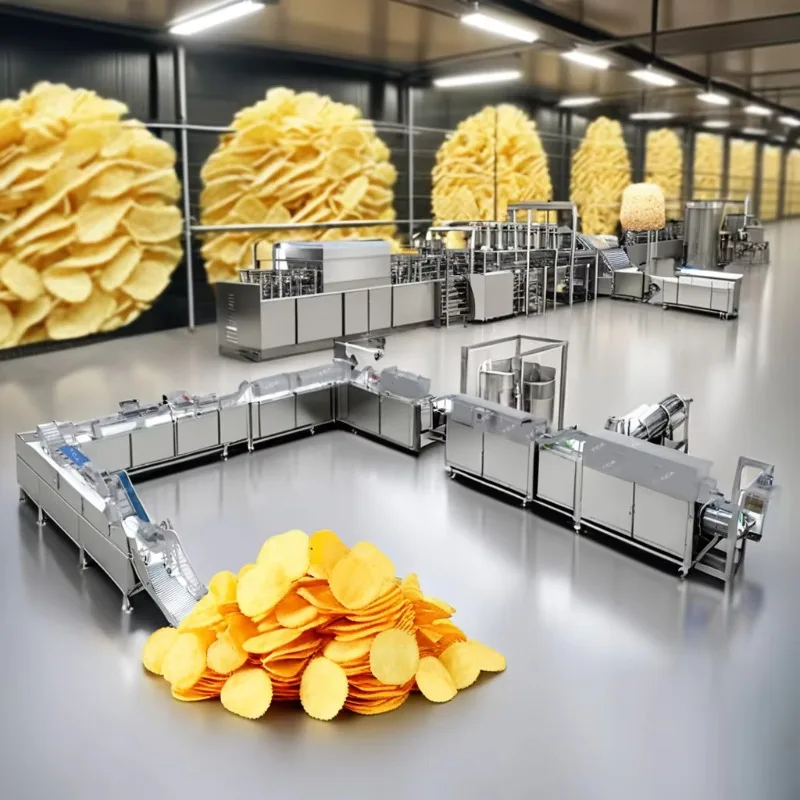 Ligne de production industrielle entièrement automatique de chips de pommes de terre fraîches, machine de fabrication de frites glacées