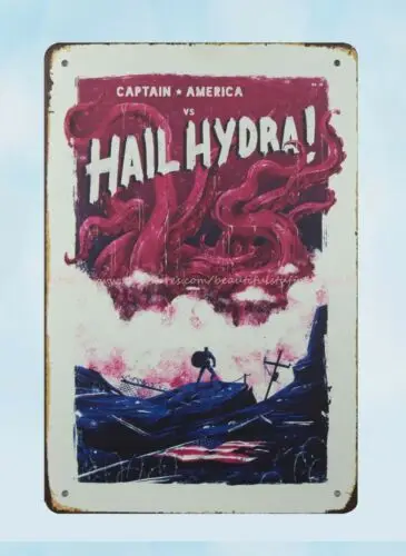 Hail Hydra  metal tin sign nostalgic  wall decor