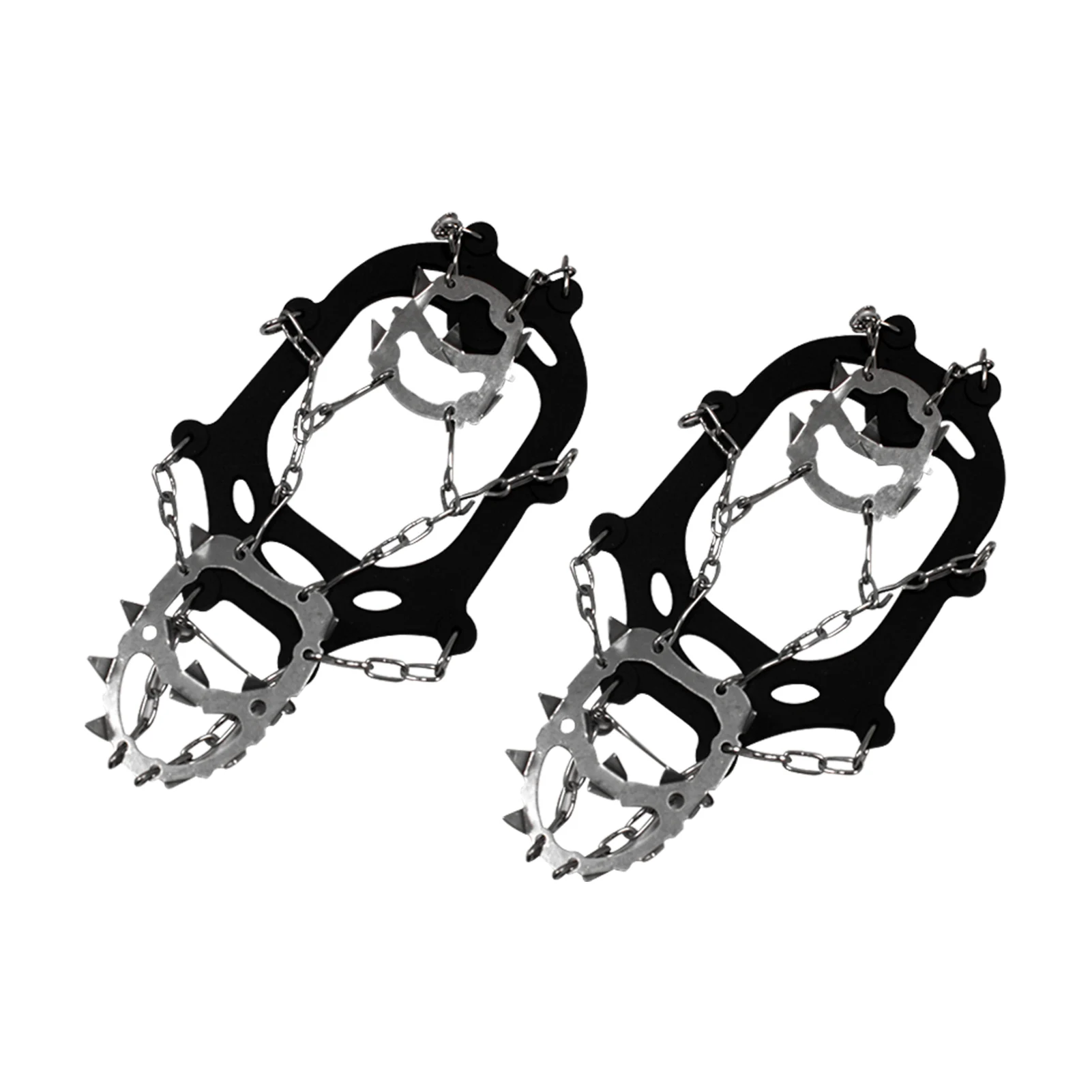 

1pair Crampons Anti Slip Walking Outdoor Climbing Gripper Winter Ice Snow Ultralight 18 Teeth Cleats Shoe Cover Hiking Spikes