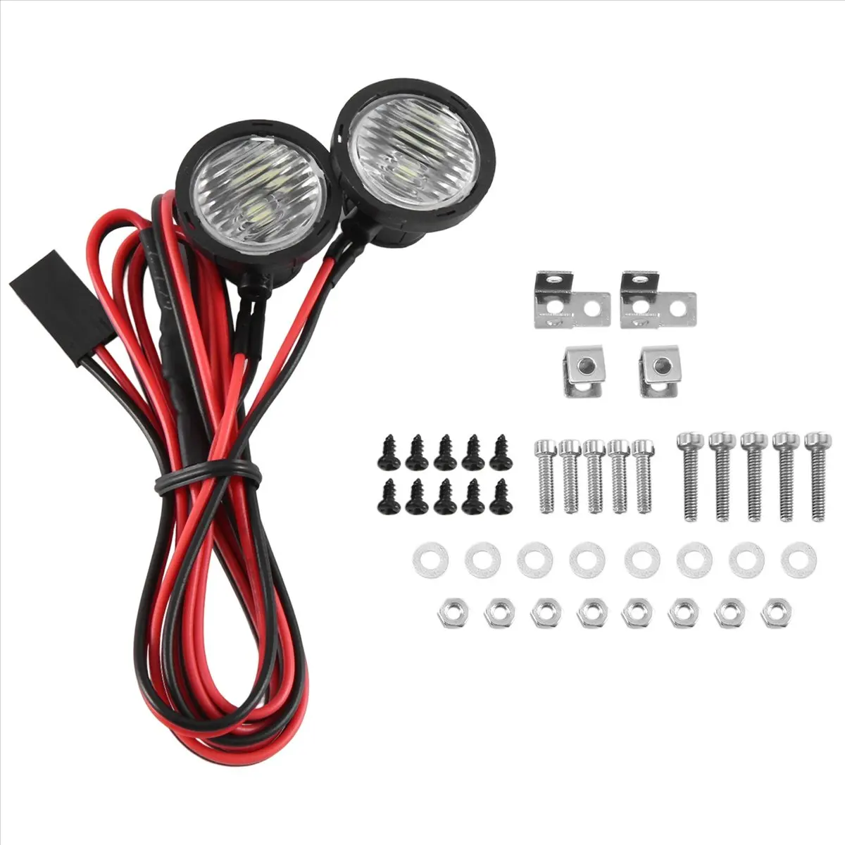 L79A 2PCS LED Lights Bright Headlights Spotlight for 1/10 RC Crawler Car TRX4 TRX6 SCX10 90046 Wraith RR10 VS4-10