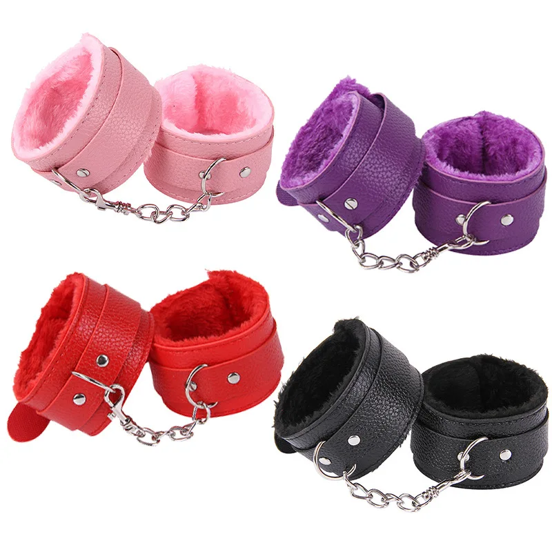 SM Handcuffs Sex Ankle Cuff BDSM Bondage Restraints Soft Plush Handcuff Adult Game 18+ Erotic Couple Sextoy Sex Supplies Shop