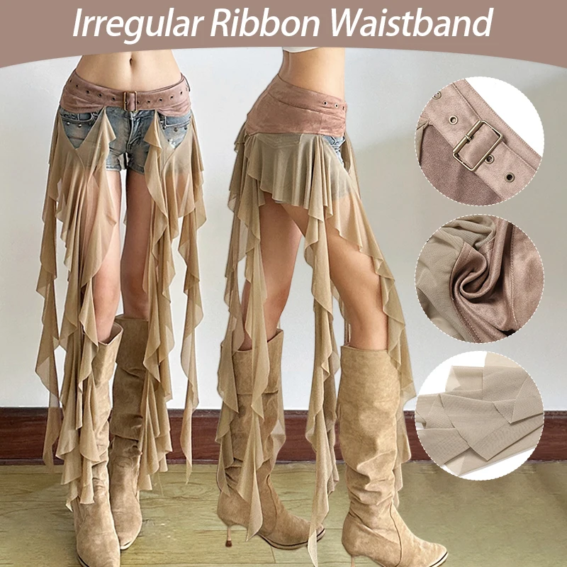 

2025 Cross-border New Ins Style Hip Hop Belt Fashion Casual Trend Irregular Versatile Streamer Waist Seal Women's Clothing
