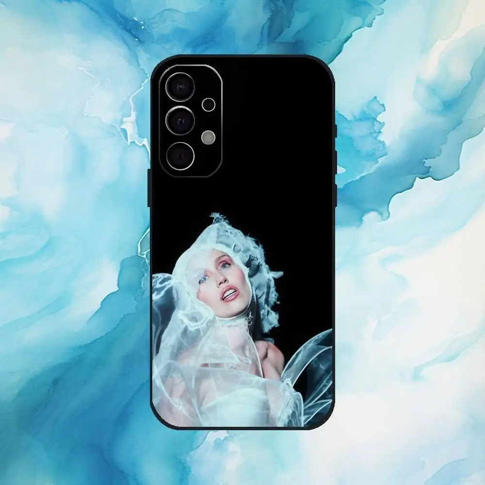 حافظة هاتف M-Miley Something C-Cyrus لهاتف سامسونج جالاكسي A73، A72، A71، A70، A53، A52، A51، غطاء أسود ناعم آخر