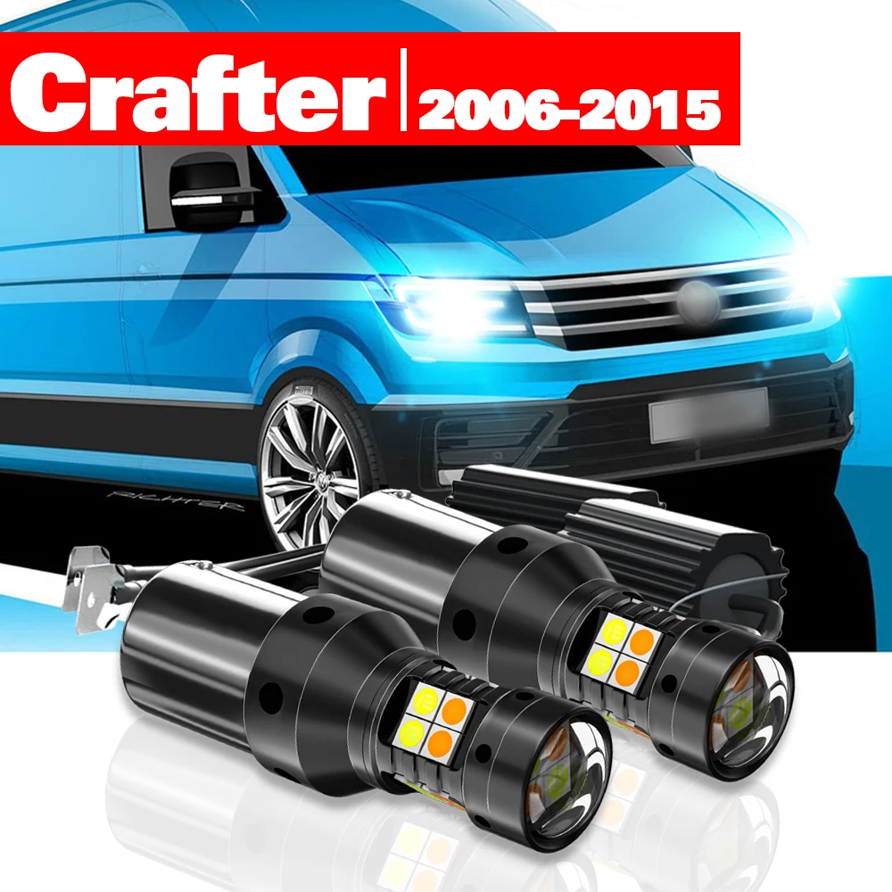 Für VW Crafter 2006-2015 2 stücke LED Dual Modus Blinker + Tagfahrlicht DRL 2007 2008 2009 2010 2011 2012 2013 Zubehör