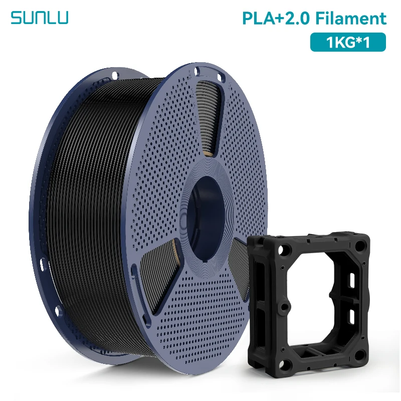 SUNLU PLA PLUS 2.0 Filament Upgrade PLA 1,75±0,02mm Sauber Gewickelt Stärker Robust Reibungslose Extrusion für die Meisten FDM 3D-Drucker 1KG
