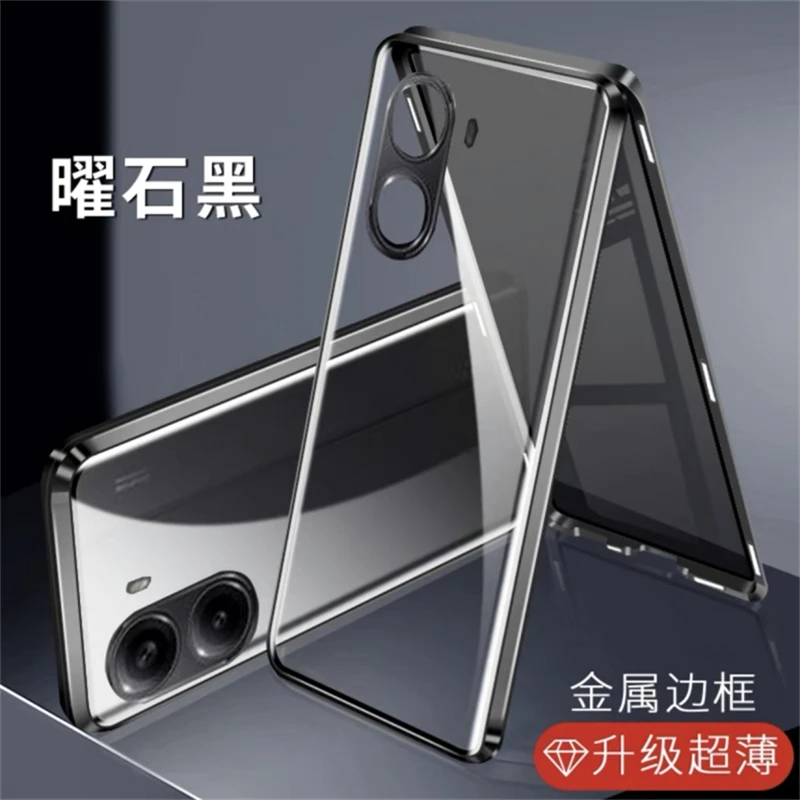 Tempering Glass Case For Xiaomi POCO X7 Pro 5G Case 360 Full Double Sided Magnetic Adsorption Metal Cover For Redmi Turbo 4 Capa