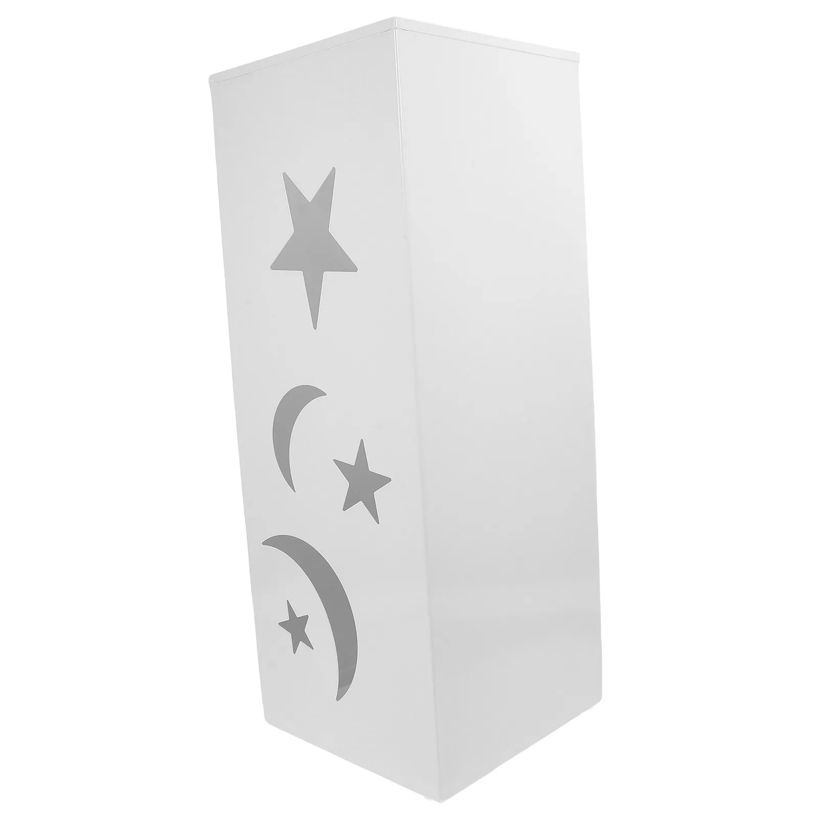 

Minimalist Square Metal Umbrella Storage Bucket Star Moon Decorative Pattern Efficient Air Circulation Water Collection Entryway
