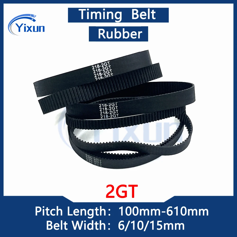 2GT Closed Loop Rubber Timing Belt Length 100-610mm Width 6/10/15mm 3D Printer Parts G2M Synchronous Belt GT2 Drive Toothed Belt